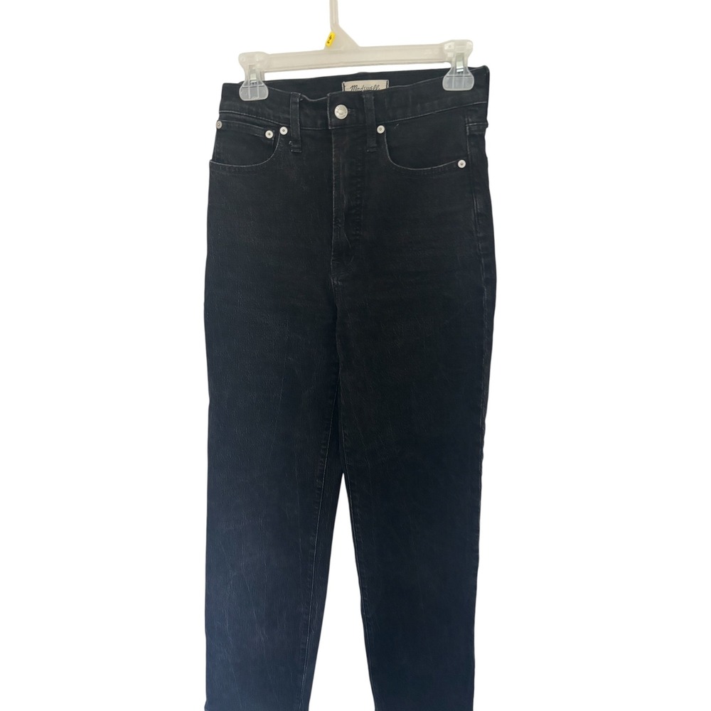 Madewell The Perfect Vintage Wide-Leg Jeans Black‎ High Rise Size 25T